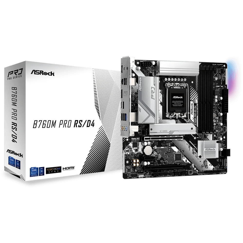 ASRock B760M Pro RS/D4 Intel 700 Series Intel Motherboard - Vektra Computers LLC ASRock B760M Pro RS/D4 Intel 700 Series Intel Motherboard - Vektra Computers LLC